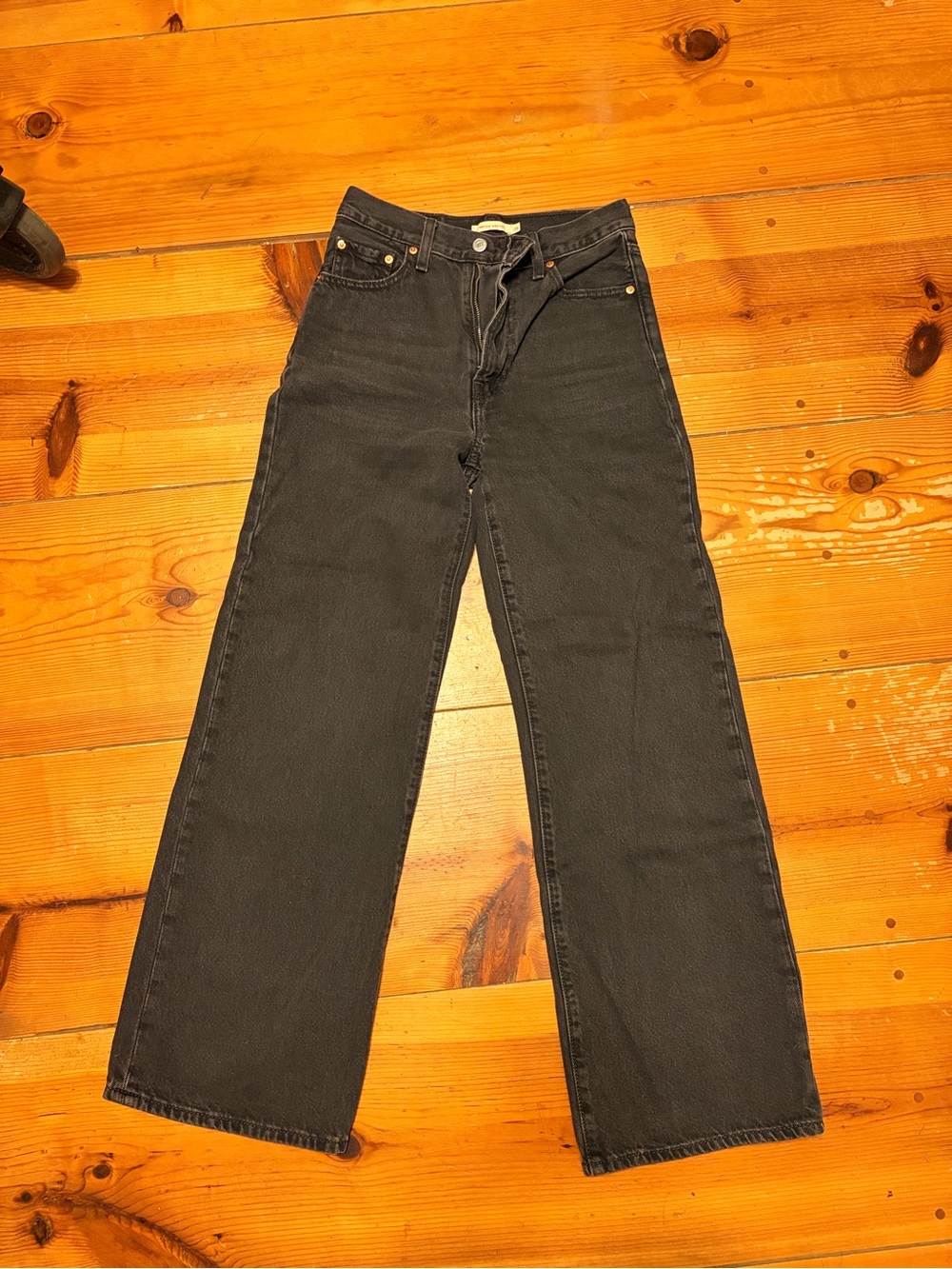 Levi's Black High-Rise Wide Leg Jeans